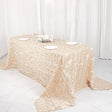 3D Leaves Polyester Rectangular Tablecloth 90"x156" - YauSpark