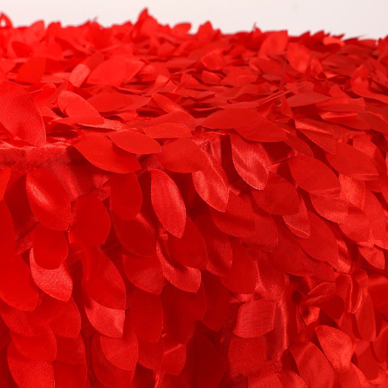 3D Leaves Polyester Round Tablecloth 132" - YauSpark