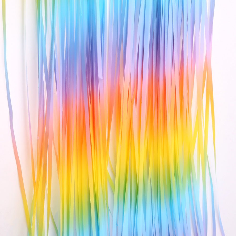 4 Pack Maca Colorful Foil Fringe Curtain Party Backdrop 3.3x6.6 Ft - YauSpark