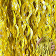 4 Pack Wavy Foil Fringe Curtain Party Backdrop 3.3x6.6 Ft Ceramic Yellow - YauSpark