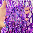 4 Pack Wavy Foil Fringe Curtain Party Backdrop 3.3x6.6 Ft Laser Purple - YauSpark