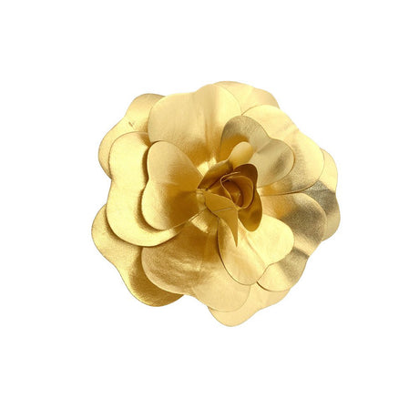 4 Packs Of Simulated Golden Rose Flower Wall Decoration 12" - YauSpark