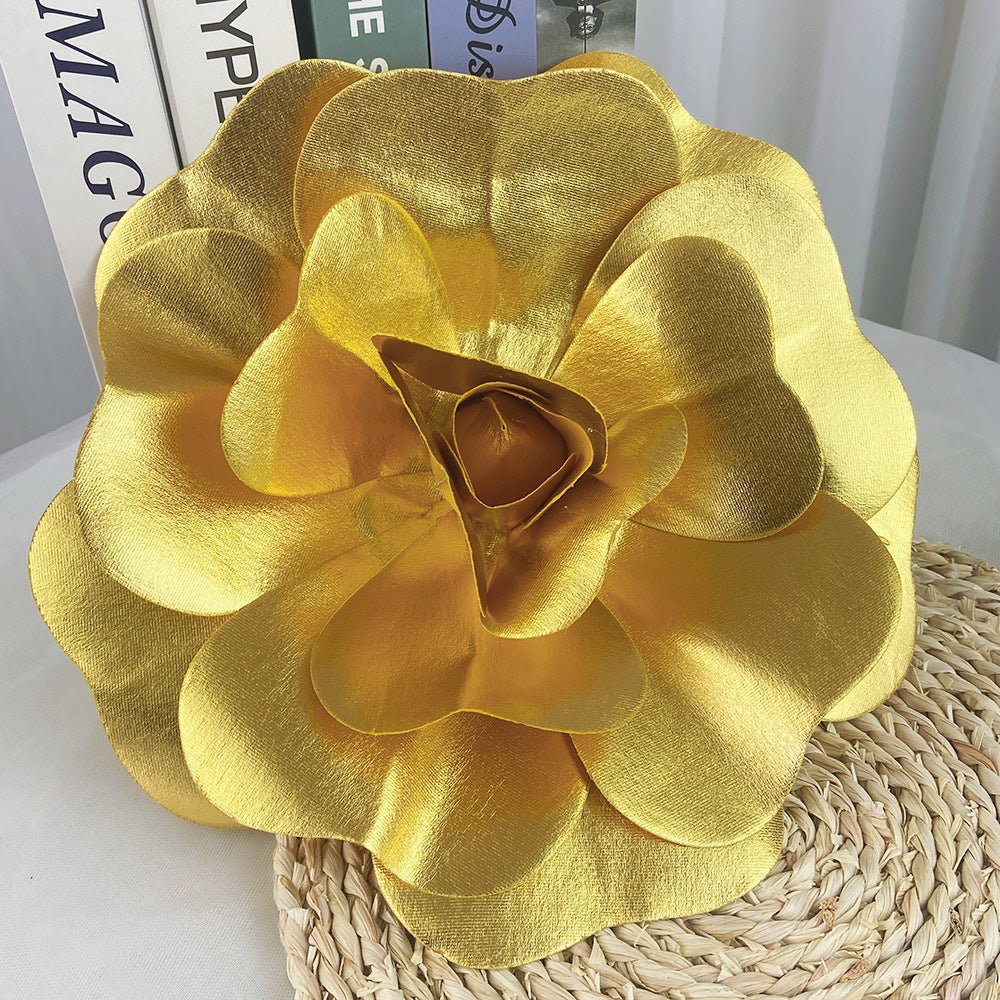 4 Packs Of Simulated Golden Rose Flower Wall Decoration 24" - YauSpark