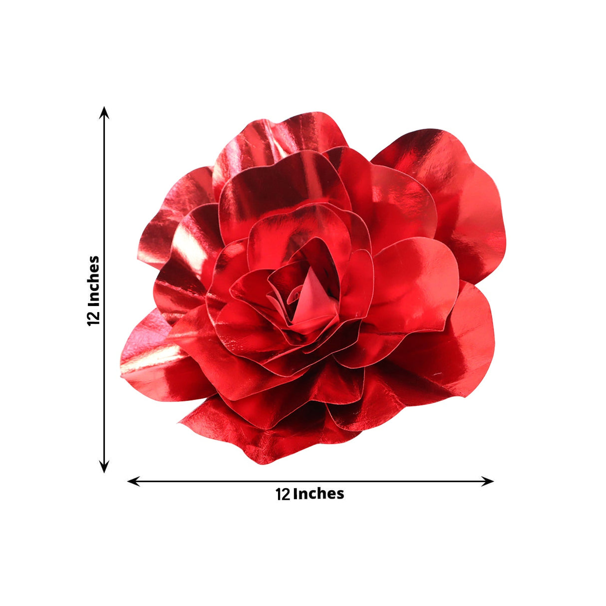 4 Packs Of Simulated Red Rose Wall Decoration 12" - YauSpark