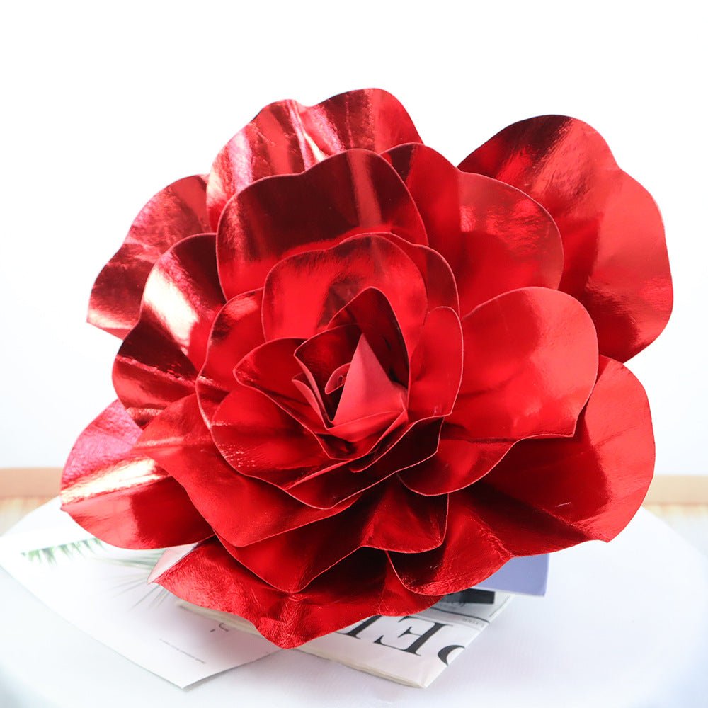 4 Packs Of Simulated Red Rose Wall Decoration 24" - YauSpark