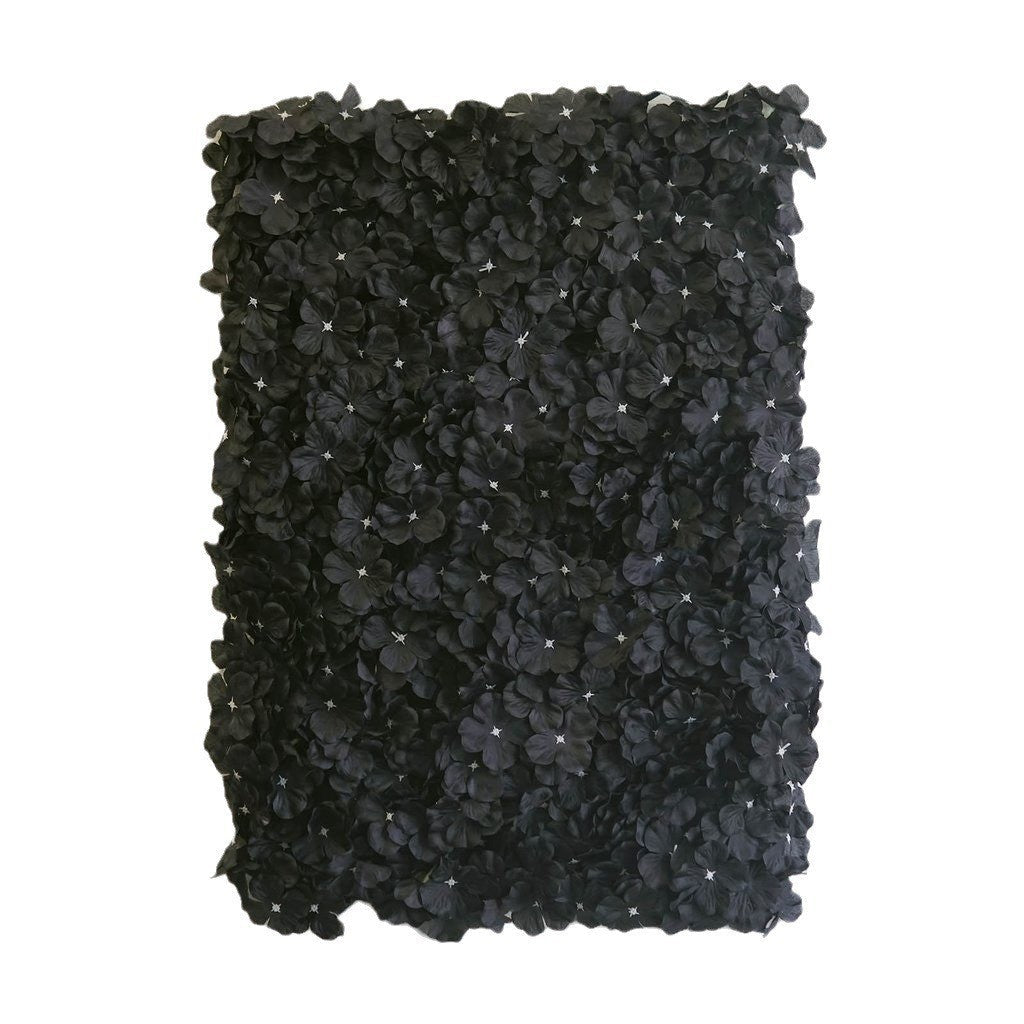 4 Pc Hydrangea Flower Wall Mat Backdrop 11 Sq ft Black - YauSpark