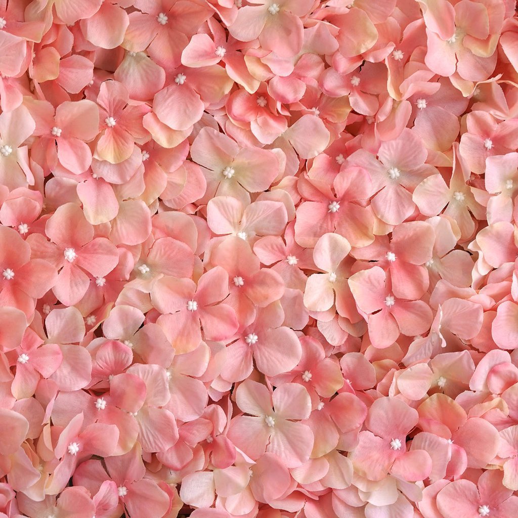4 Pc Hydrangea Flower Wall Mat Backdrop 11 Sq ft Blush - YauSpark