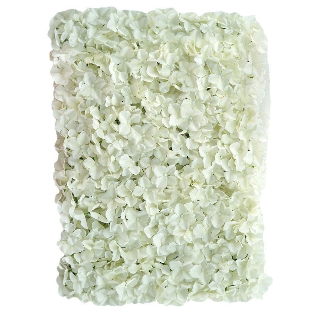 4 Pc Hydrangea Flower Wall Mat Backdrop 11 Sq ft Milky White - YauSpark