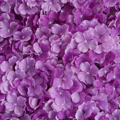 4 Pc Hydrangea Flower Wall Mat Backdrop 11 Sq ft Purple - YauSpark
