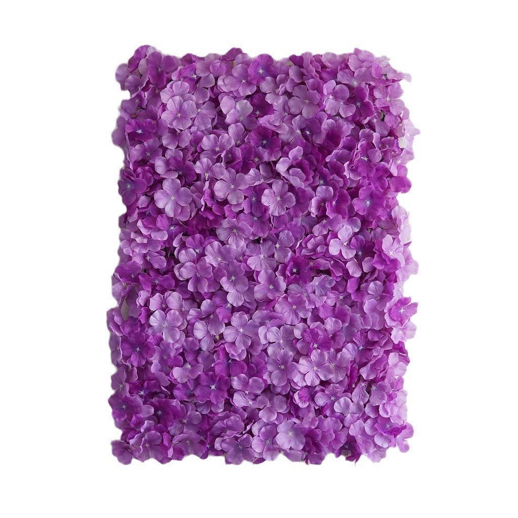 4 Pc Hydrangea Flower Wall Mat Backdrop 11 Sq ft Purple - YauSpark