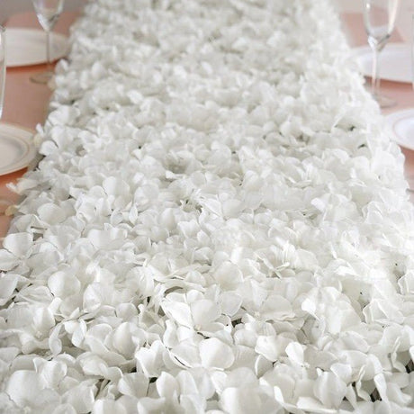 4 Pc Hydrangea Flower Wall Mat Backdrop 11 Sq ft White - YauSpark