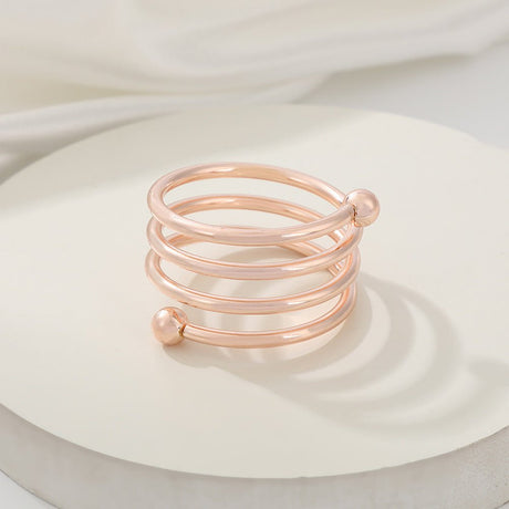 4 Pc Plated Spiral Aluminum Napkin Rings Rose Gold - YauSpark