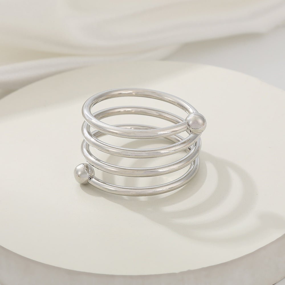 4 Pc Plated Spiral Aluminum Napkin Rings Silver - YauSpark