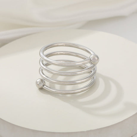4 Pc Plated Spiral Aluminum Napkin Rings Silver - YauSpark