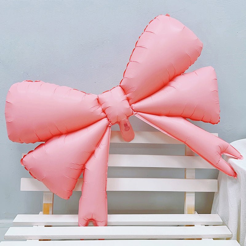 4 Pcs Giant Party Bow Balloons 30"x25" Pink - YauSpark