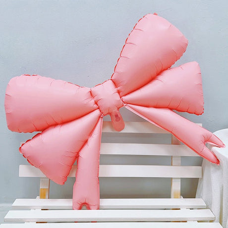 4 Pcs Giant Party Bow Balloons 30"x25" Pink - YauSpark