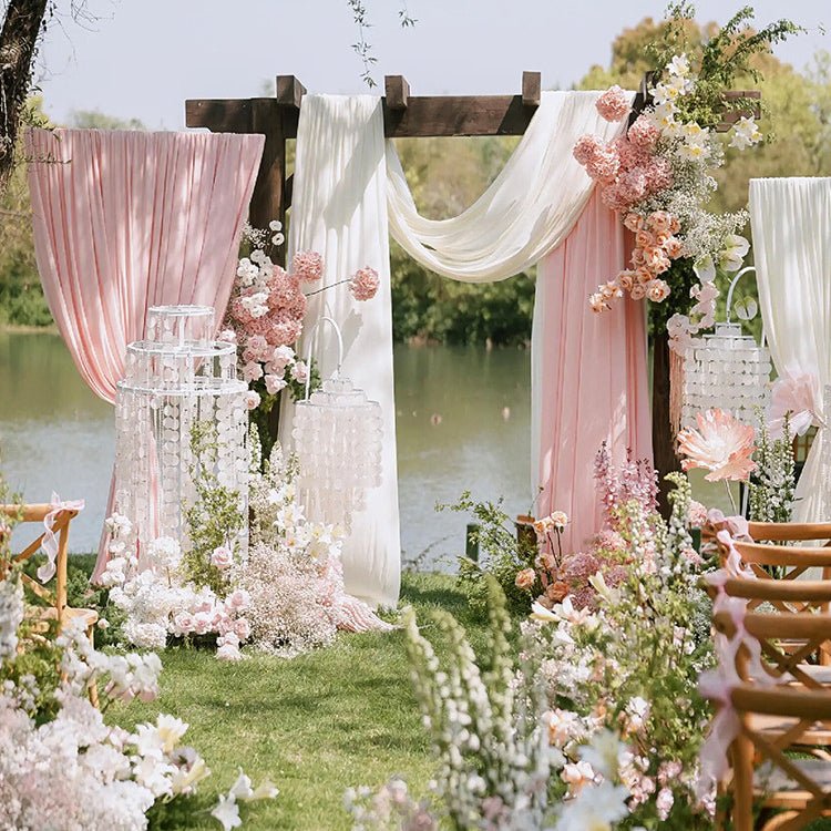 4 - Way Stretch Spandex Backdrop Drape Curtain Flesh Pink - YauSpark