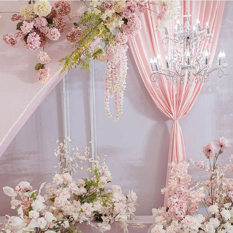 4 - Way Stretch Spandex Backdrop Drape Curtain Flesh Pink - YauSpark