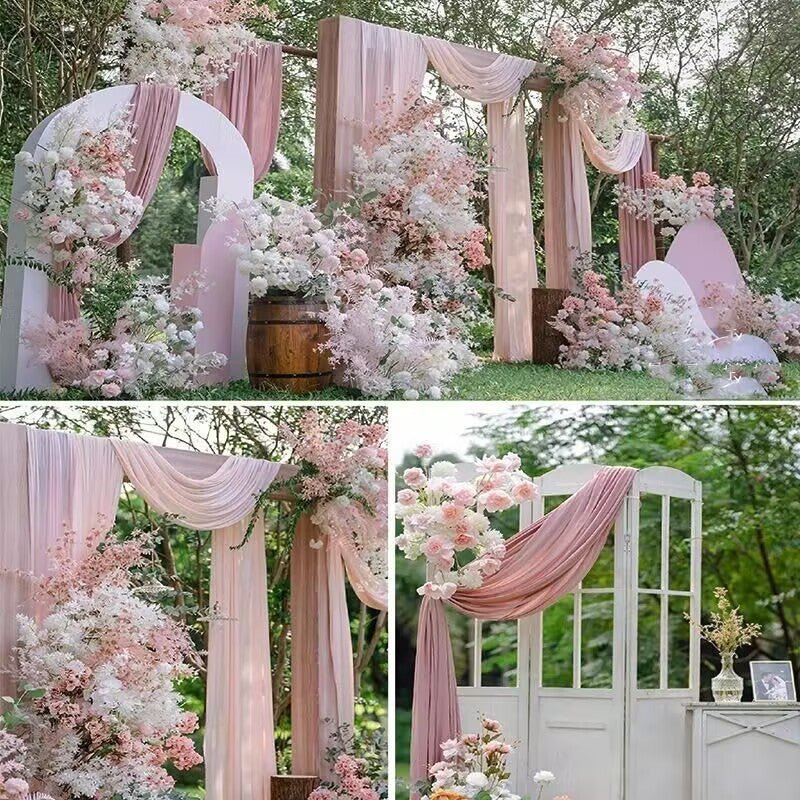 4 - Way Stretch Spandex Backdrop Drape Curtain Flesh Pink - YauSpark