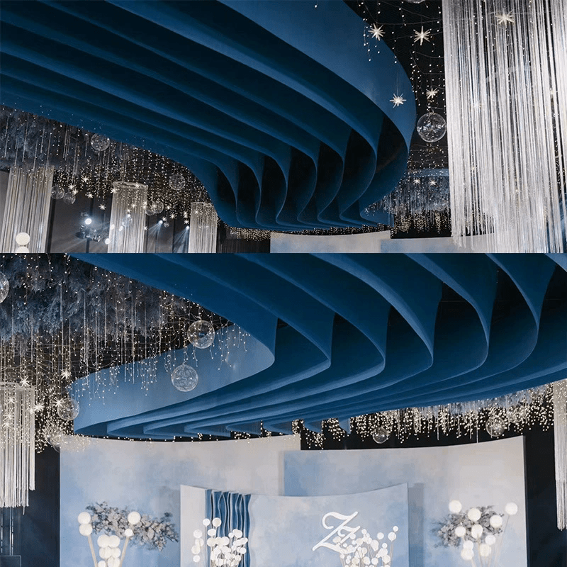 4 - Way Stretch Spandex Backdrop Drape Curtain Haze Blue - YauSpark