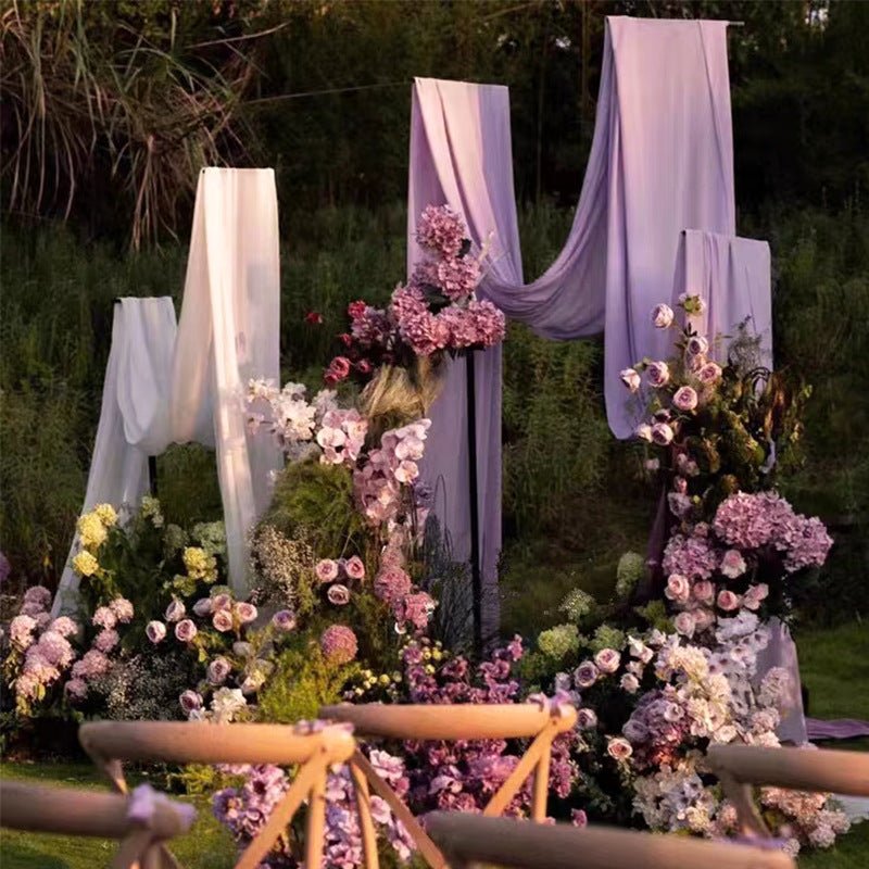 4 - Way Stretch Spandex Backdrop Drape Curtain Light Purple - YauSpark