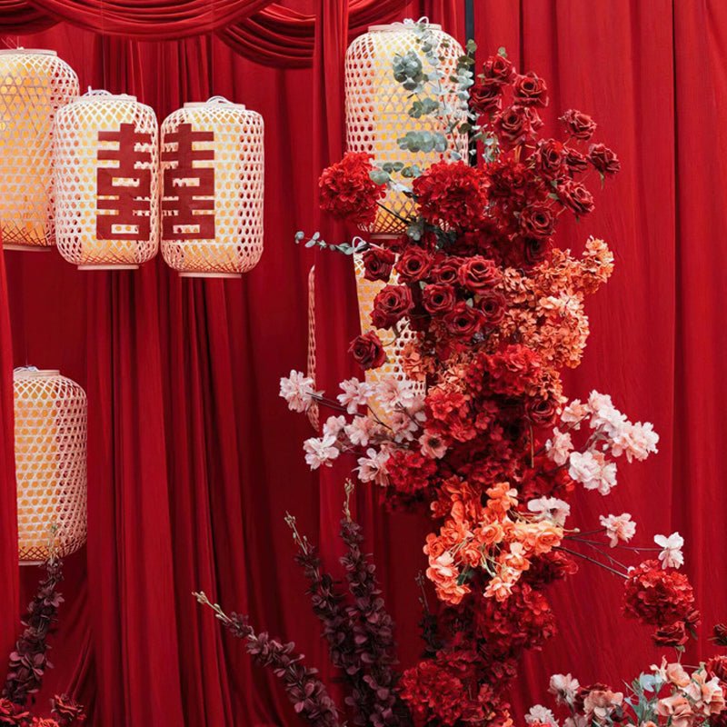 4 - Way Stretch Spandex Backdrop Drape Curtain Red - YauSpark