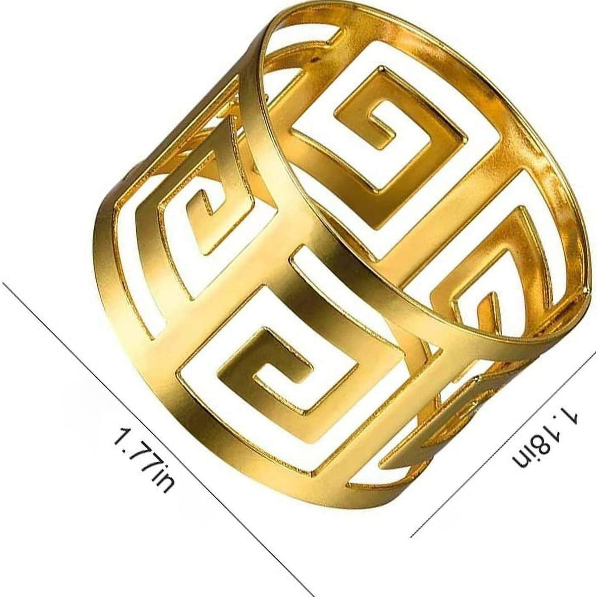 4Pc Aluminum Hollow Napkin Ring Silver - YauSpark