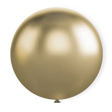 5 Pc Chrome Gold Latex Helium, Air or Water Balloons 36" - YauSpark