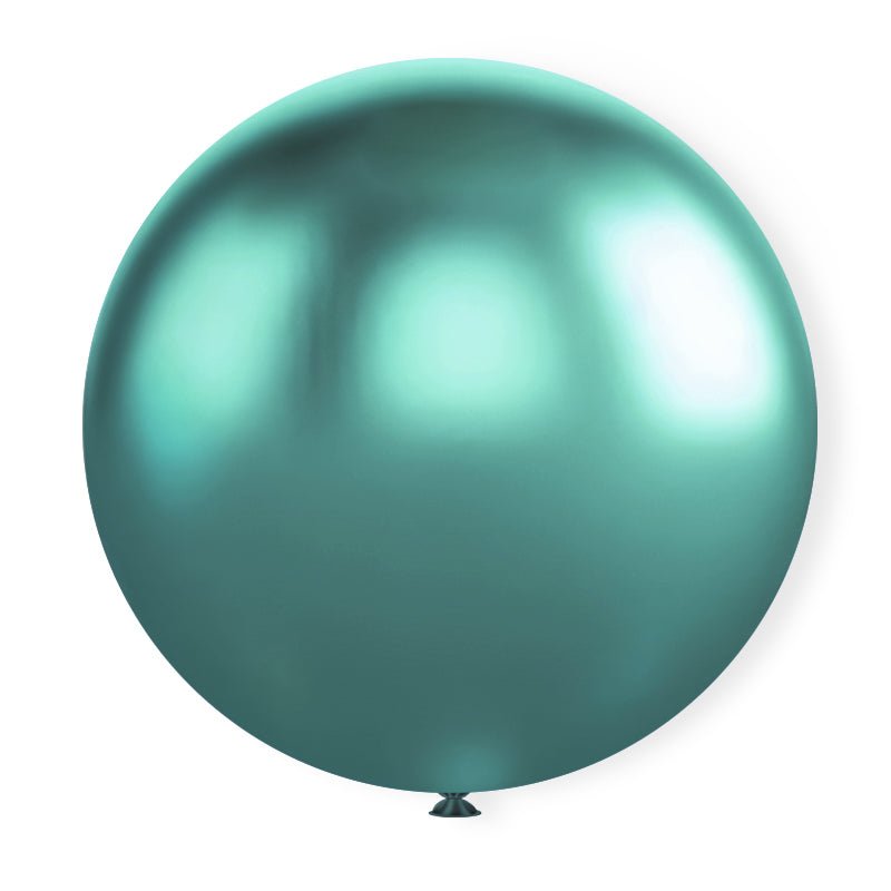 5 Pc Chrome Green Latex Helium, Air or Water Balloons 36" - YauSpark