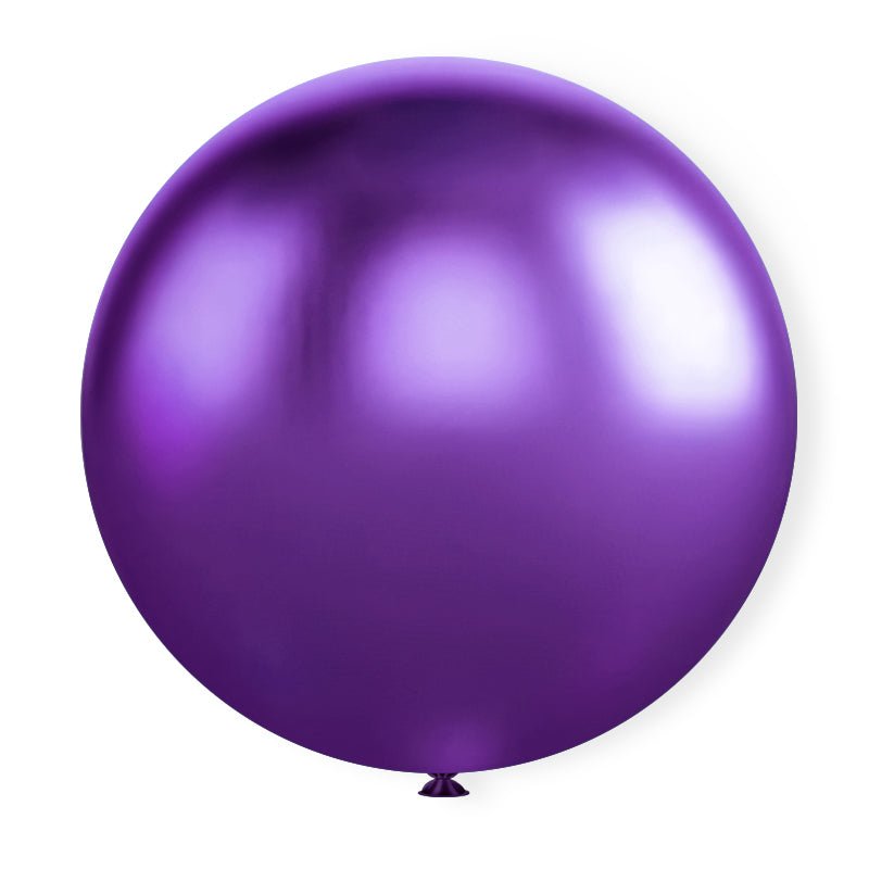 5 Pc Chrome Purple Latex Helium, Air or Water Balloons 36" - YauSpark