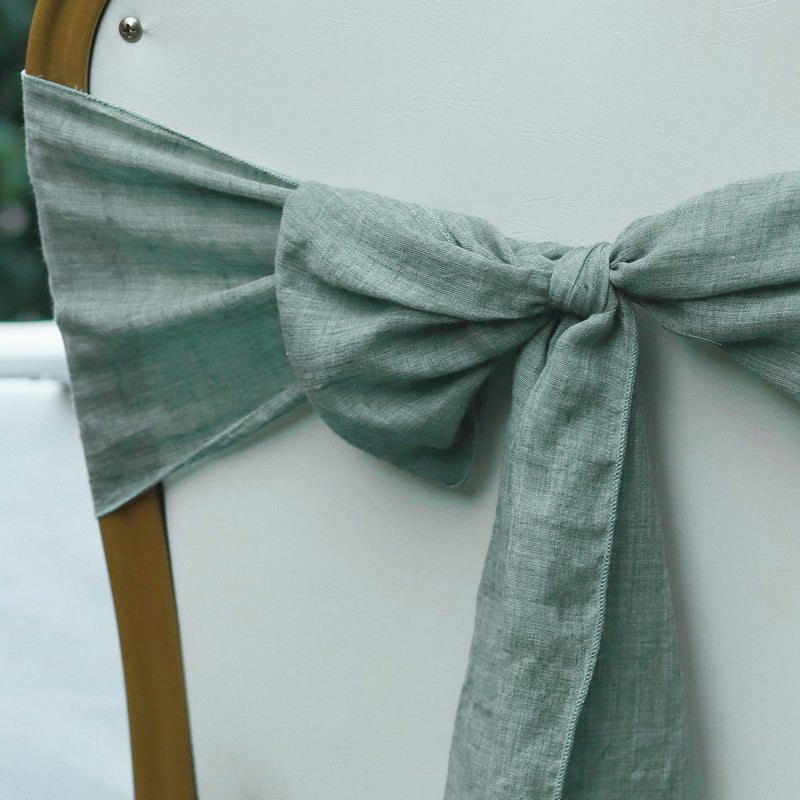 5 Pc Cotton Chair Sashes 7"x100" Forest Green - YauSpark