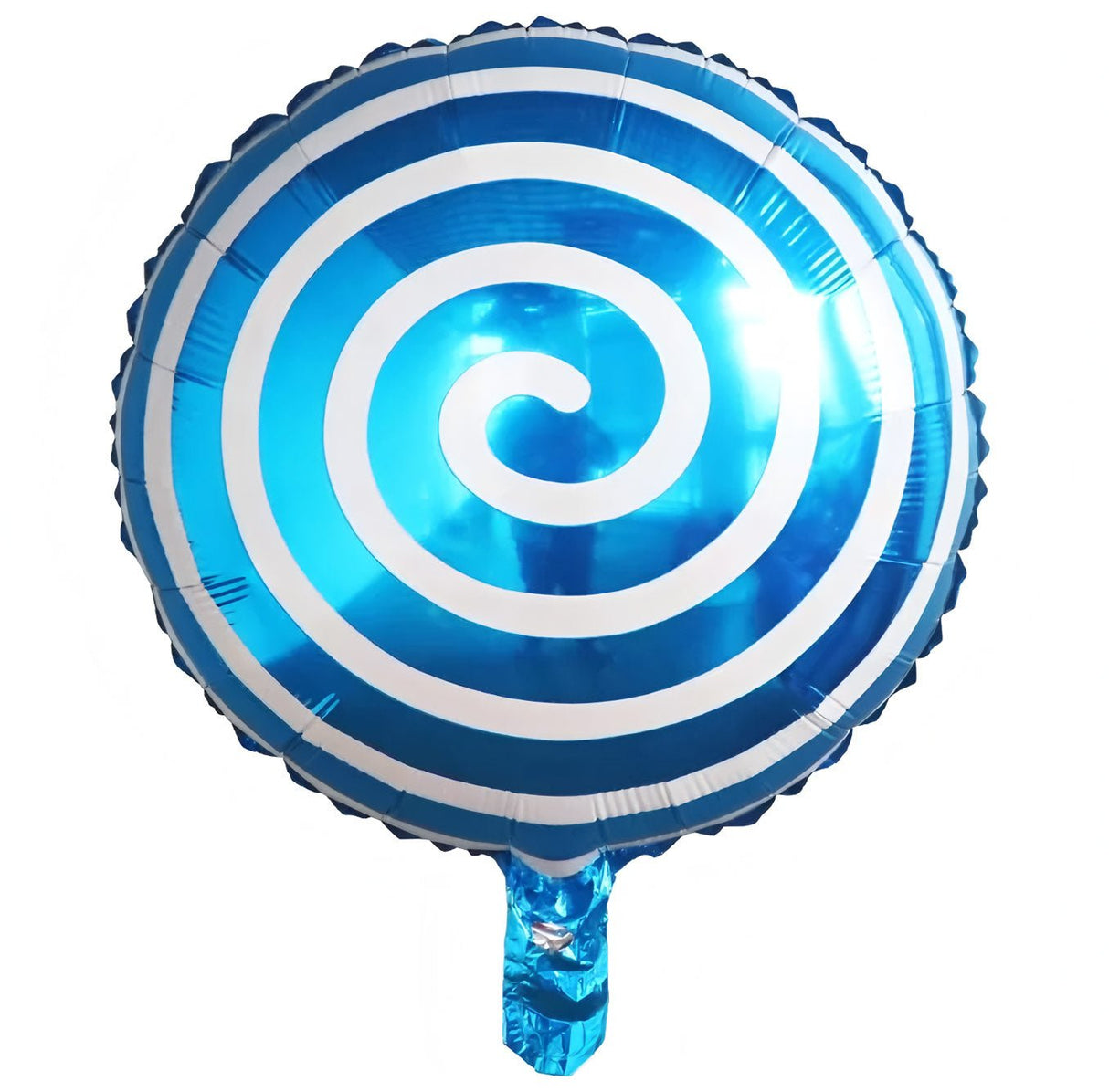 5 Pc Dark Blue Candy Striped Mylar Foil Helium/Air Balloons 18" - YauSpark