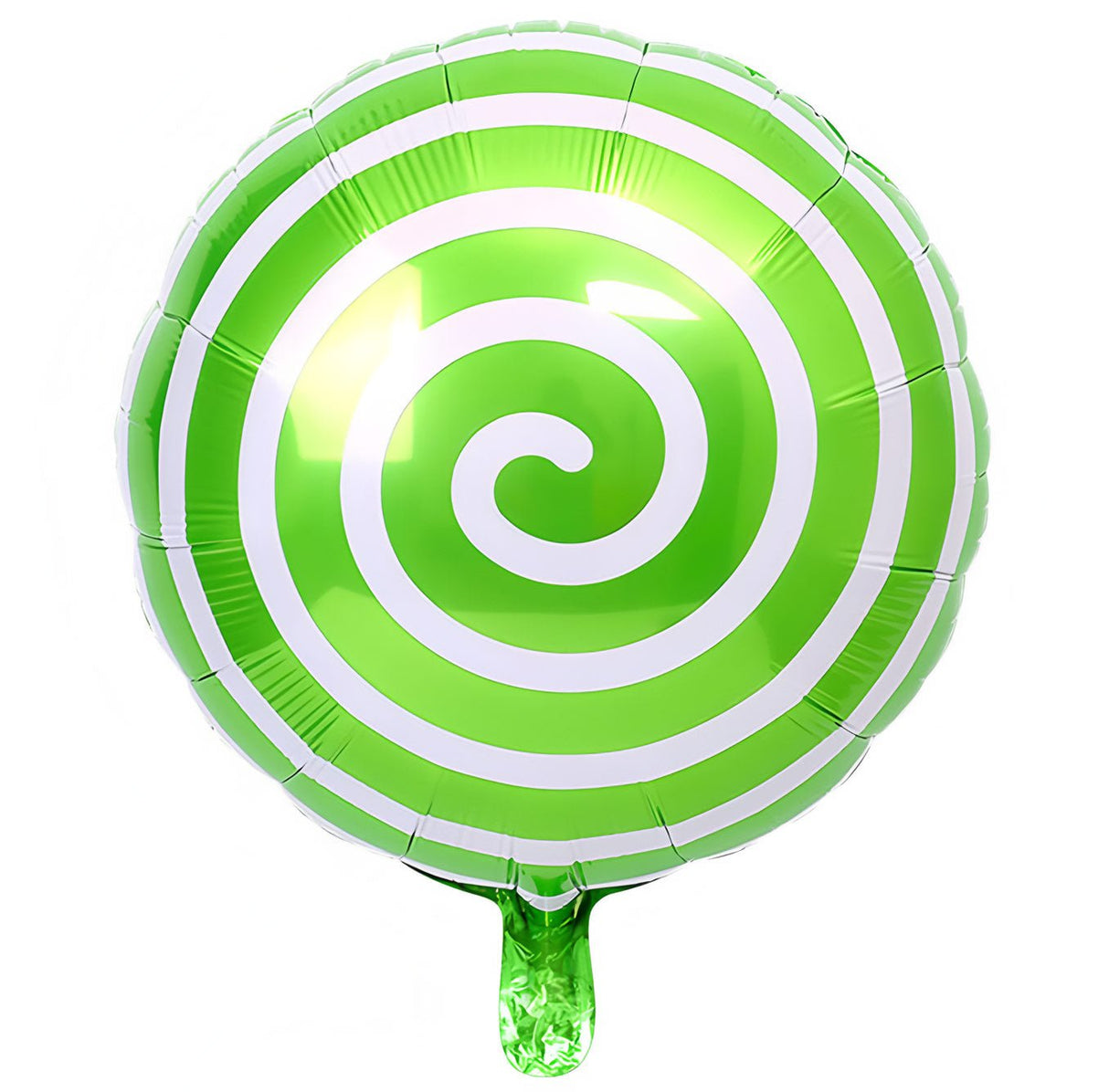 5 Pc Green Candy Striped Mylar Foil Helium/Air Balloons 18" - YauSpark