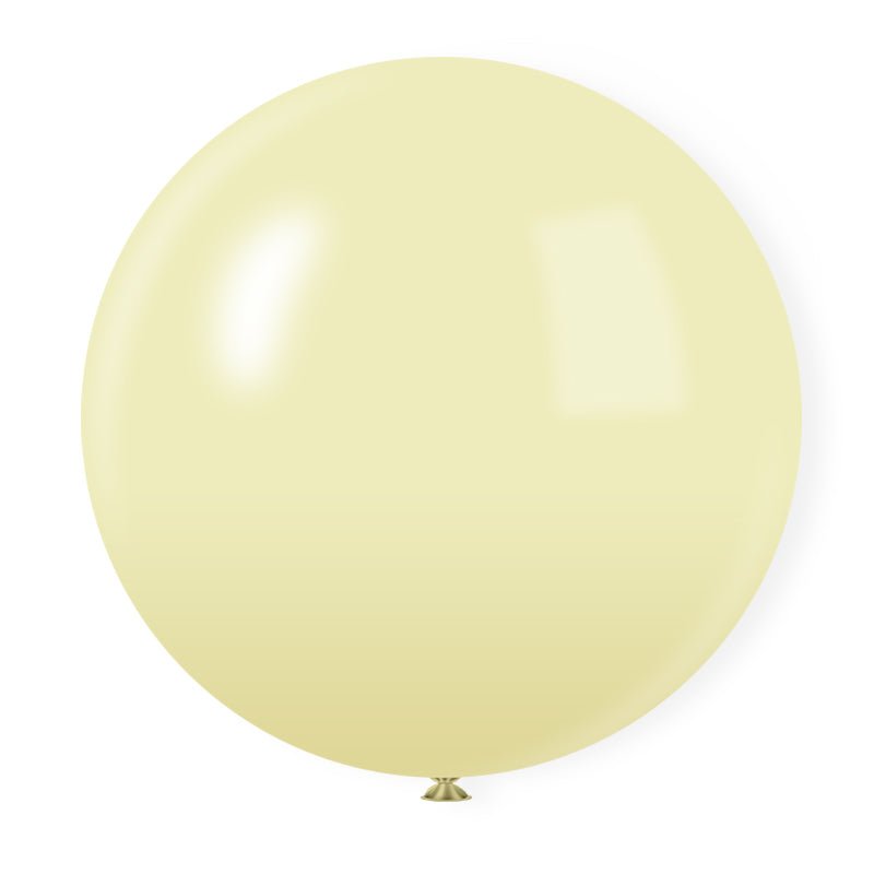 5 Pc Macaroon Yellow Latex Helium, Air or Water Balloons 36" - YauSpark