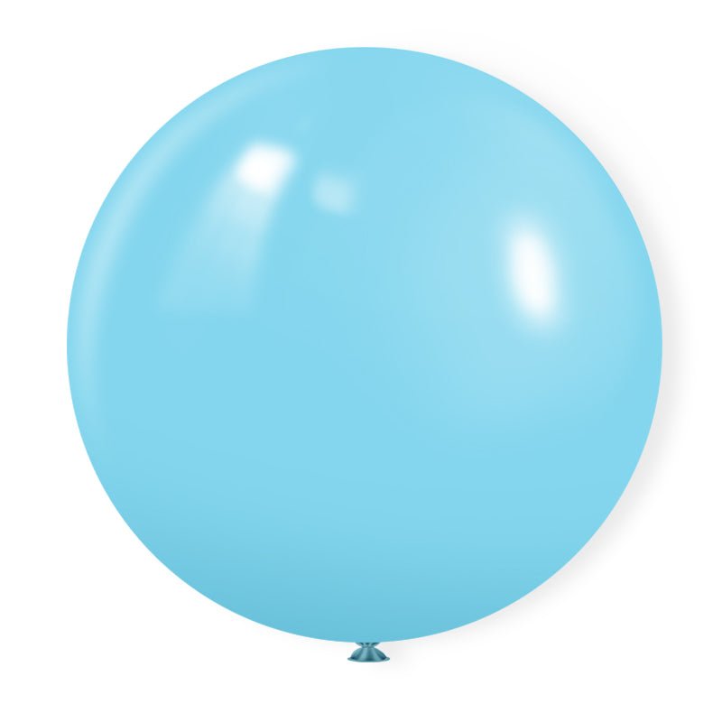 5 Pc Matte Baby Blue White Latex Helium, Air or Water Balloons 36" - YauSpark