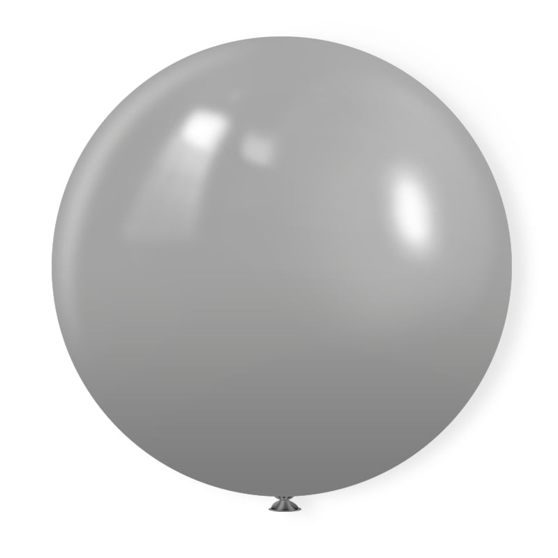 5 Pc Matte Gray Latex Helium, Air or Water Balloons 36" - YauSpark