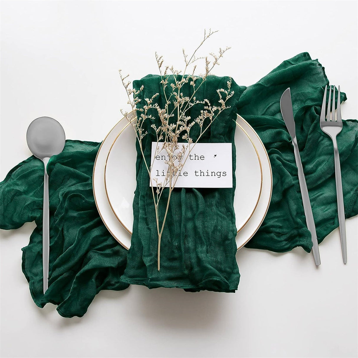 5 Pc Pleated Polyester Napkin Cloth 20"x20" Lavender Purple - YauSpark