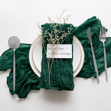 5 Pc Pleated Polyester Napkin Cloth 20"x20" Lavender Purple - YauSpark