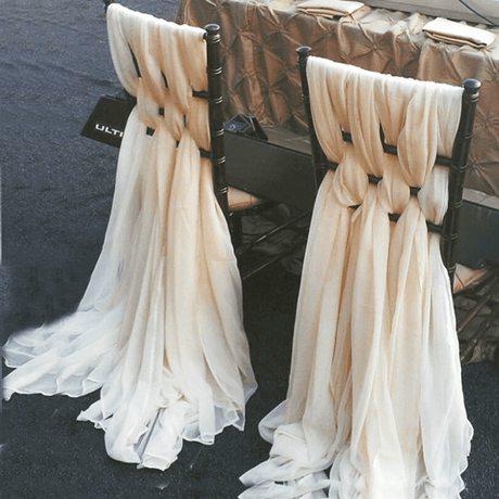 5 Pc Premium Milk Yarn Chair Sashes 22"x80" Watermelon Red - YauSpark