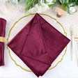 5 Pc Premium Velvet Napkins 18"x18" Wine Red - YauSpark