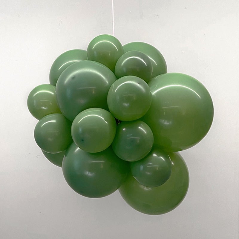 5 Pc Retro Avocado Green Latex Helium, Air or Water Balloons 36" - YauSpark