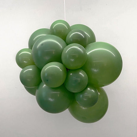 5 Pc Retro Avocado Green Latex Helium, Air or Water Balloons 36" - YauSpark