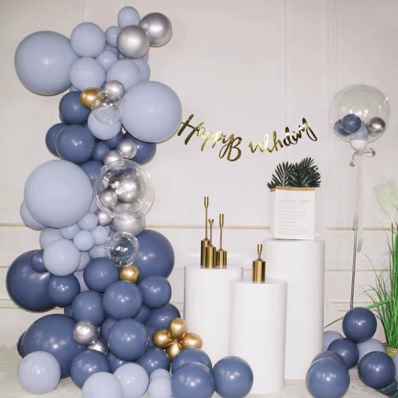 5 Pc Retro Blue Haze Latex Helium, Air or Water Balloons 36" - YauSpark