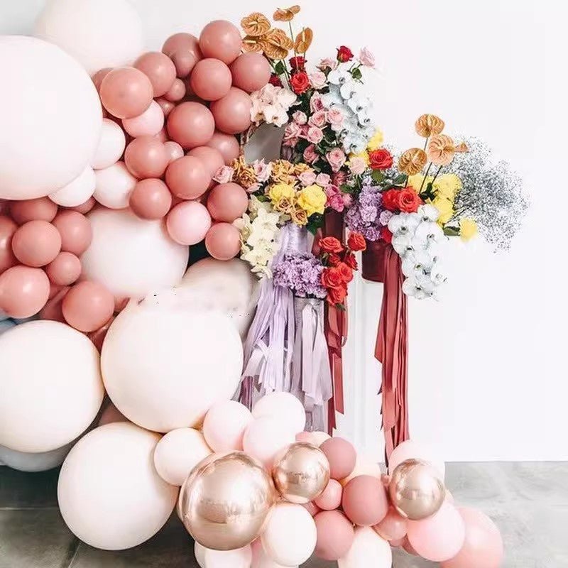 5 Pc Retro Cameo Brown Latex Helium, Air or Water Balloons 36" - YauSpark