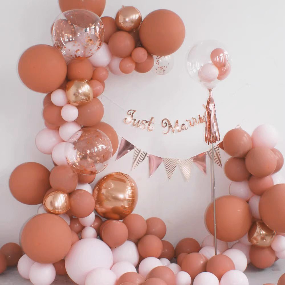 5 Pc Retro Cameo Brown Latex Helium, Air or Water Balloons 36" - YauSpark