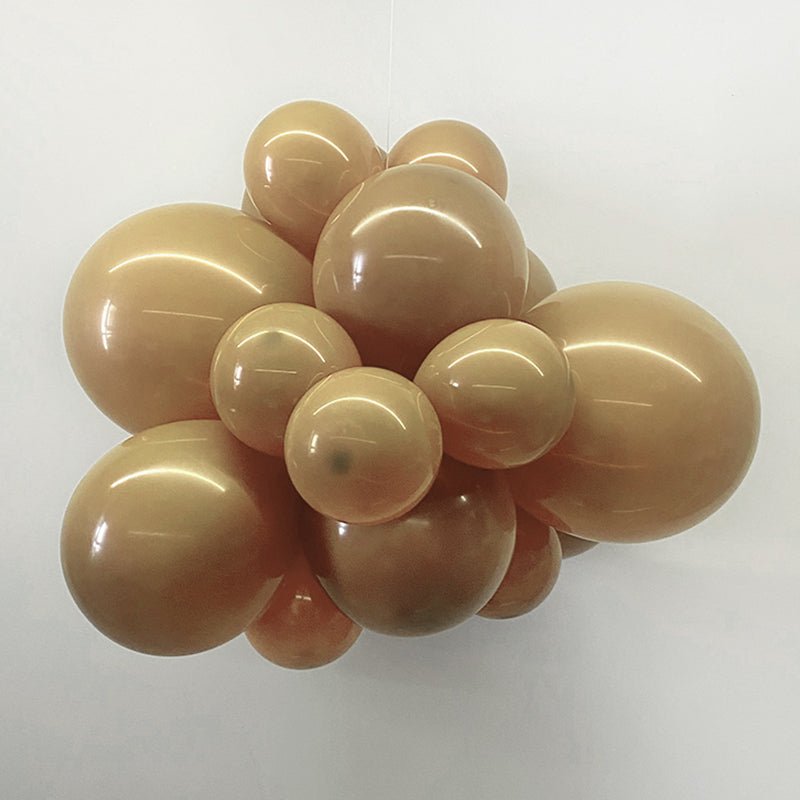5 Pc Retro Light Coffee Latex Helium, Air or Water Balloons 36" - YauSpark