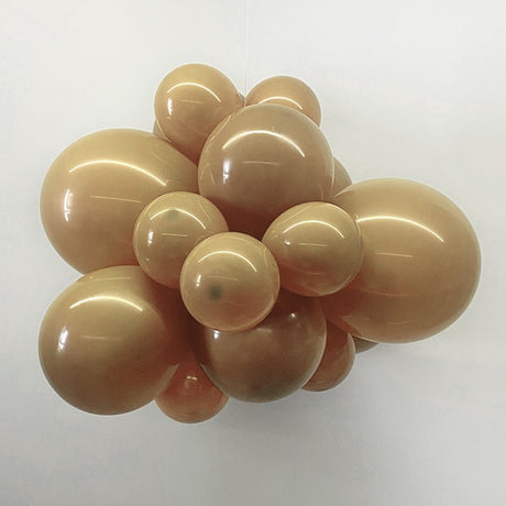 5 Pc Retro Light Coffee Latex Helium, Air or Water Balloons 36" - YauSpark
