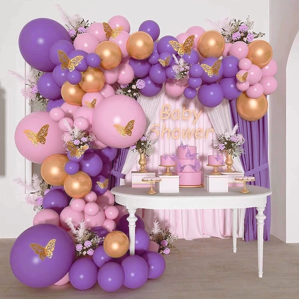 5 Pc Retro Light Purple Latex Helium, Air or Water Balloons 36" - YauSpark