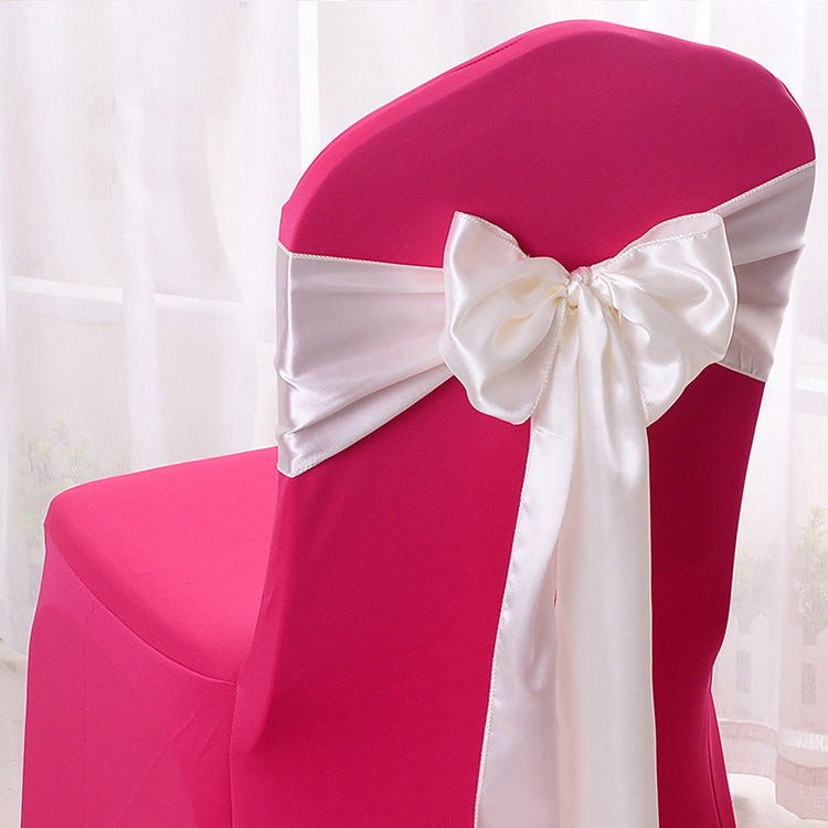 5 Pc Satin Chair Cover Sashes Bows 6.8" x 110" Avocado - YauSpark