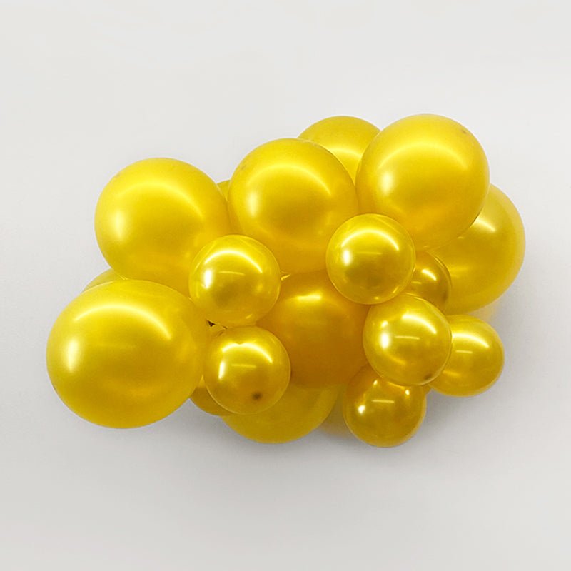 5 Pc Shiny Pearl Gold Latex Helium, Air or Water Balloons 36" - YauSpark